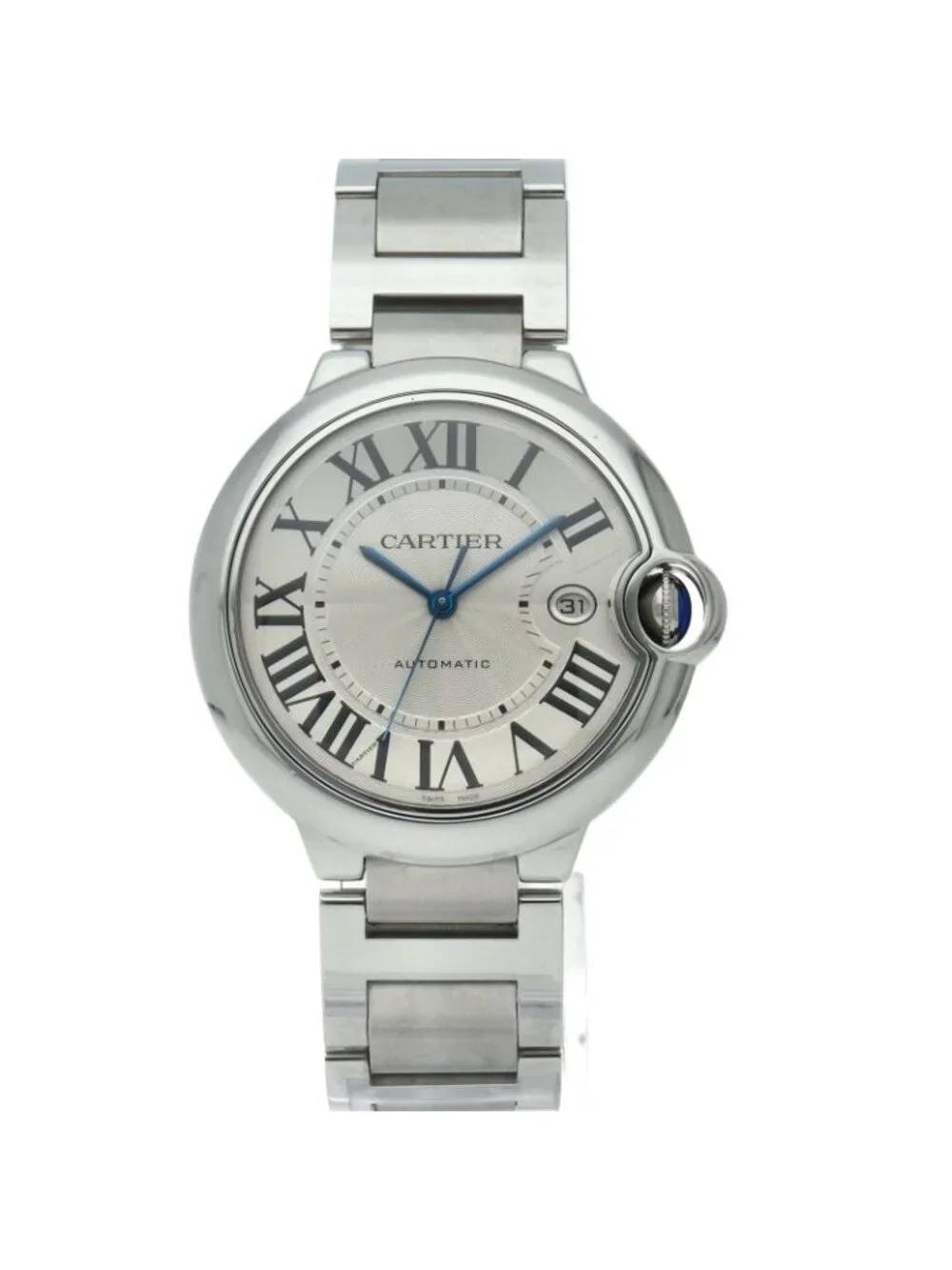Cartier Ballon Blue LM Watch 42 Auto SS Silver